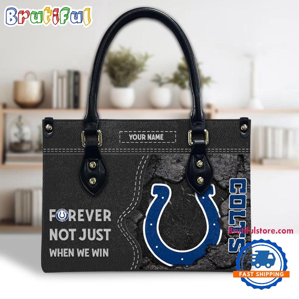 NFL Indianapolis Colts Forever Not Just When We Win Women’s Leather Hand Bag