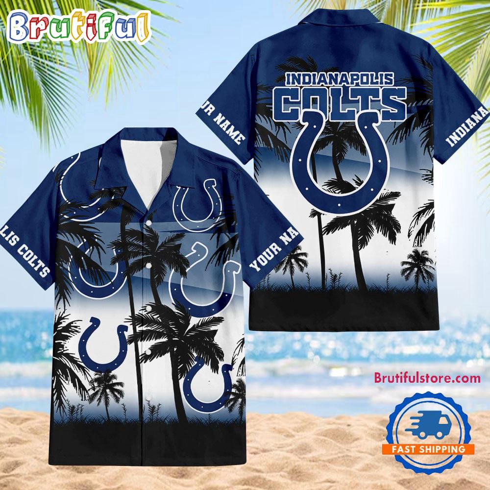 NFL Indianapolis Colts Palm Tree Summer Design Aloha Hawaiian Shirt