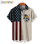 NFL Jacksonville Jaguars American Flag Summer Button Hawaiian Shirt