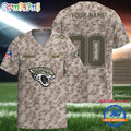 NFL Jacksonville Jaguars Camo Veterans Personalized Football Jersey