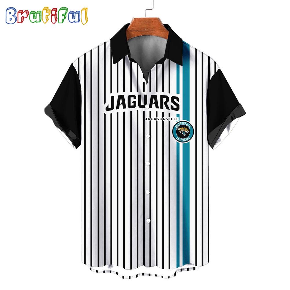 NFL Jacksonville Jaguars Classic Retro Mascot Line Summer Beach Hawaiian Shirt