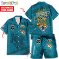 NFL Jacksonville Jaguars Combo Hawaiian Shirt And Shorts, Football Summer Beach Hawaiian Sets