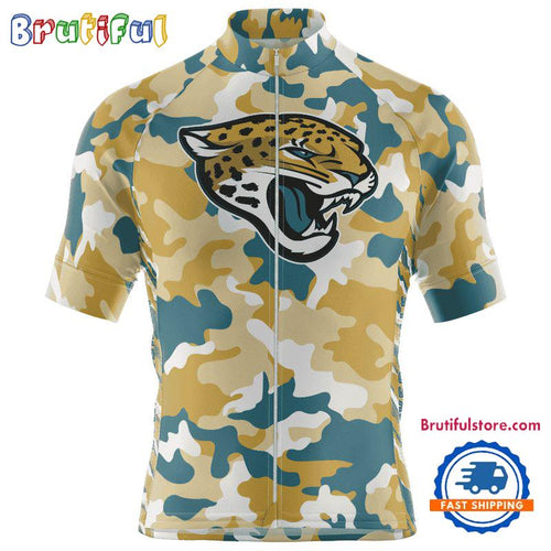 NFL Jacksonville Jaguars Football Team Colorful Camo Cycling Jersey