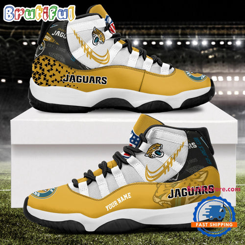 NFL Jacksonville Jaguars Football Team Custom Air Jordan 11 Shoes