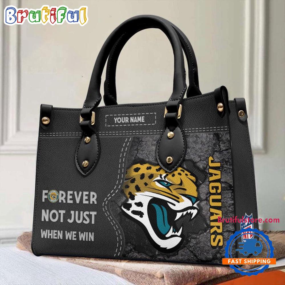 NFL Jacksonville Jaguars Forever Not Just When We Win Women’s Leather Hand Bag