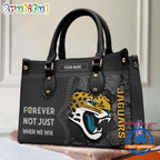 NFL Jacksonville Jaguars Forever Not Just When We Win Women’s Leather Hand Bag