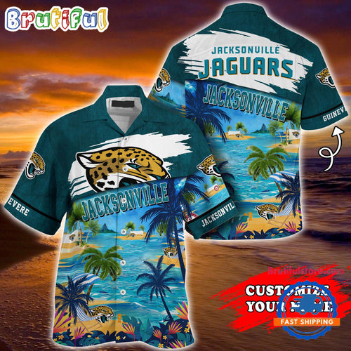 NFL Jacksonville Jaguars Palm Tree Hot Summer Hawaiian Shirt Gifts Sport Fans