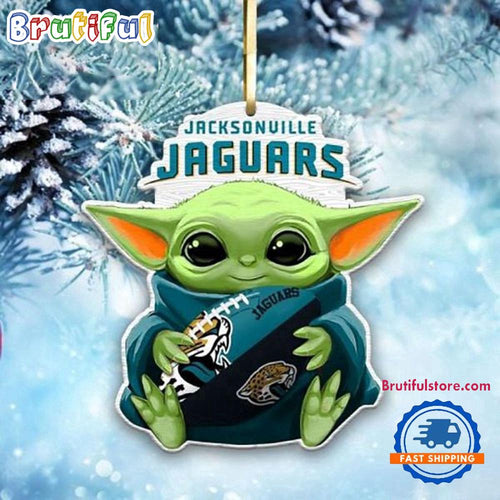 NFL Jacksonville Jaguars Special Baby Yoda Star Wars Movies Christmas Ornament, Football Christmas Tree Ornament