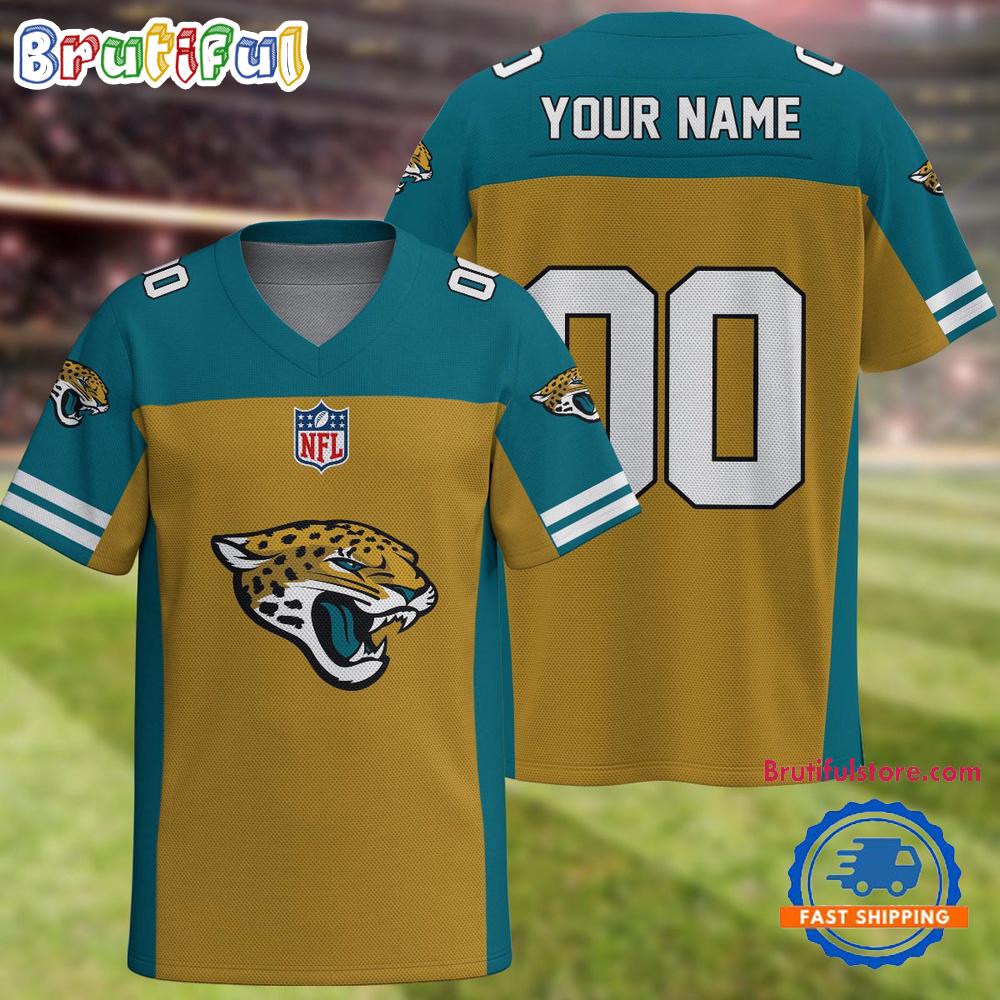 NFL Jacksonville Jaguars Team New Season Personalized Football Jersey