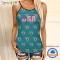 NFL Jacksonville Jaguars USA Independence Day Women’s Criss Cross Tank Top