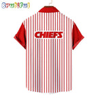 NFL Kansas City Chiefs Classic Retro Mascot Line Summer Beach Hawaiian Shirt