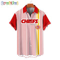 NFL Kansas City Chiefs Classic Retro Mascot Line Summer Beach Hawaiian Shirt