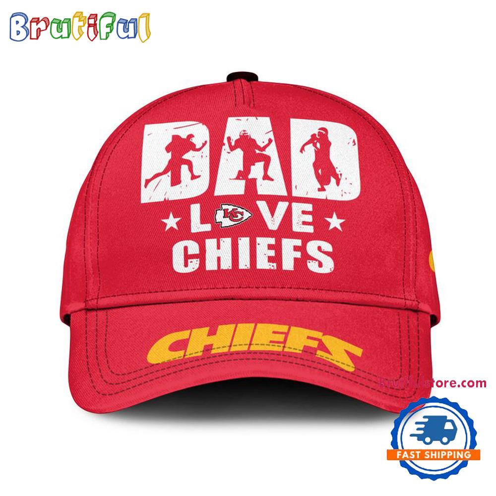 NFL Kansas City Chiefs Dad Love Best Father’s Day Baseball Cap