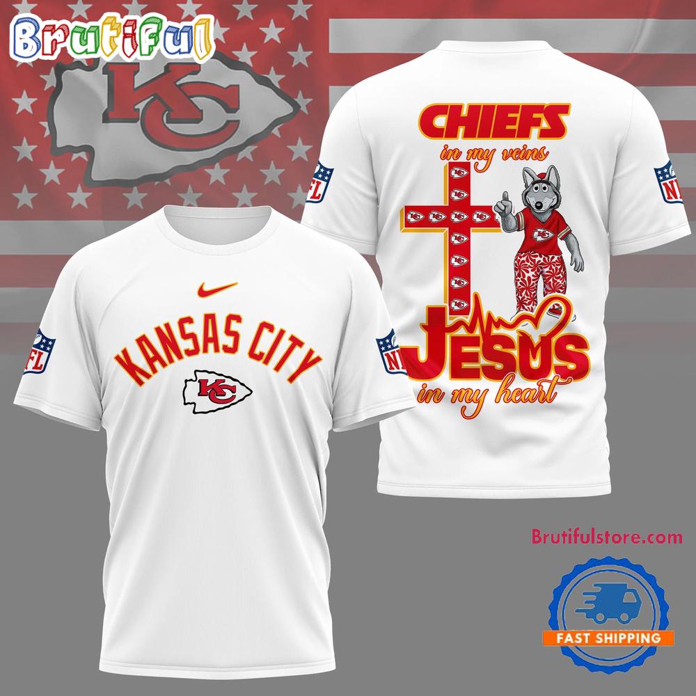 NFL Kansas City Chiefs Football And Jesus 3D Shirt