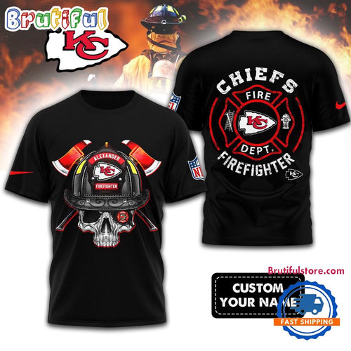 NFL Kansas City Chiefs Football Team Fire Fighter Unisex 3D Shirt