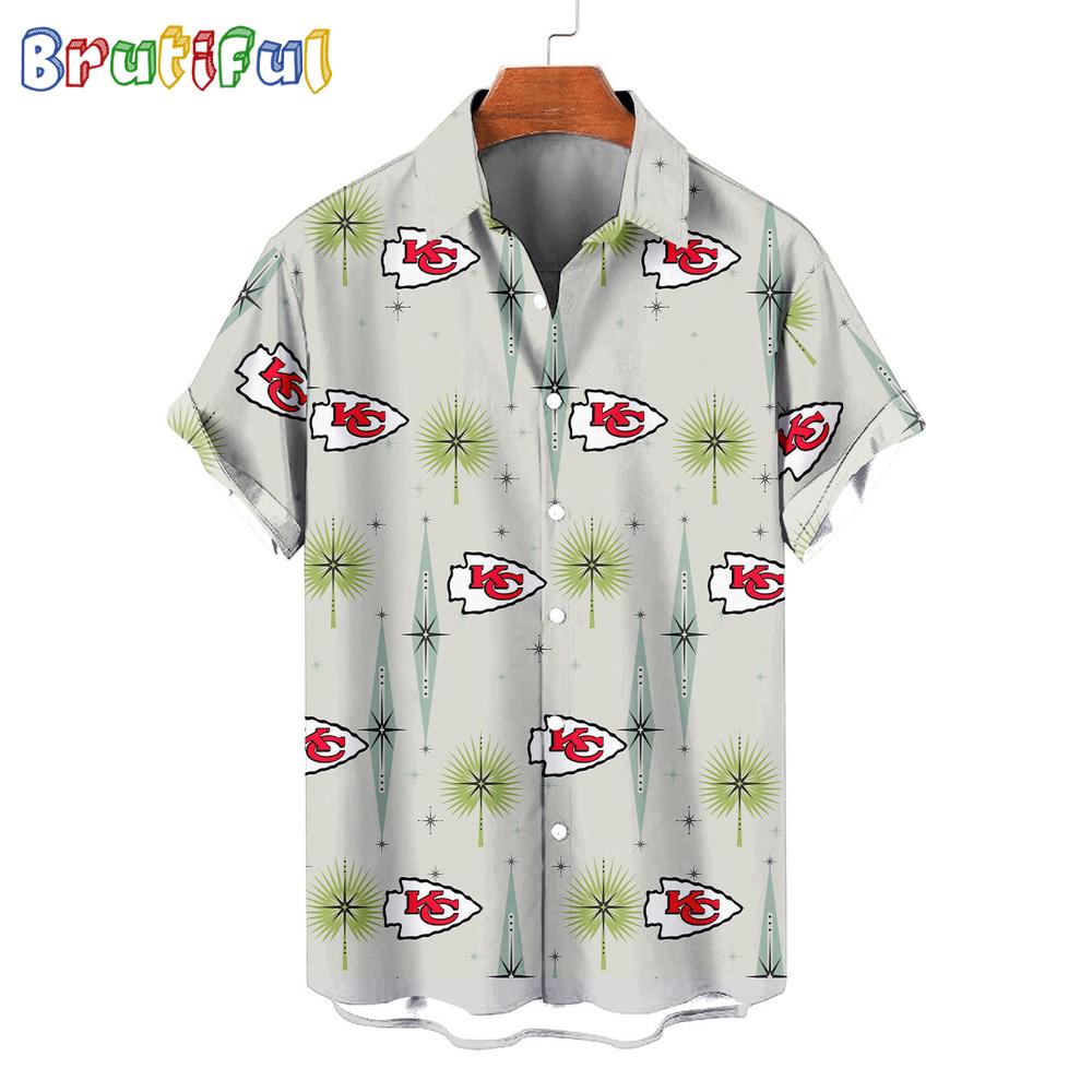 NFL Kansas City Chiefs Football Team Logo Funny Aloha Hawaiian Shirt