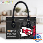 NFL Kansas City Chiefs Forever Not Just When We Win Women’s Leather Hand Bag