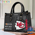 NFL Kansas City Chiefs Forever Not Just When We Win Women’s Leather Hand Bag