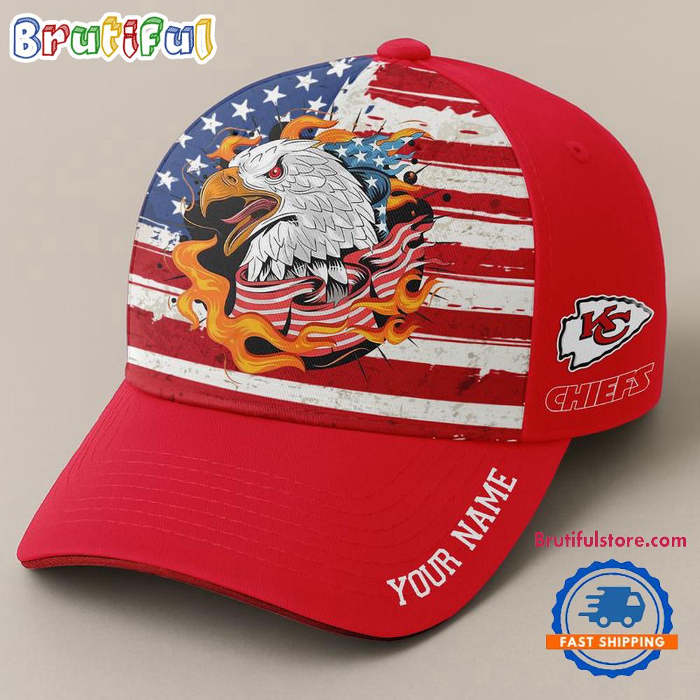 NFL Kansas City Chiefs Independence Day Classic Cap, Football Happy 4th of July Cap Hats