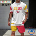 NFL Kansas City Chiefs Logo Team Design T Shirt And Shorts Set
