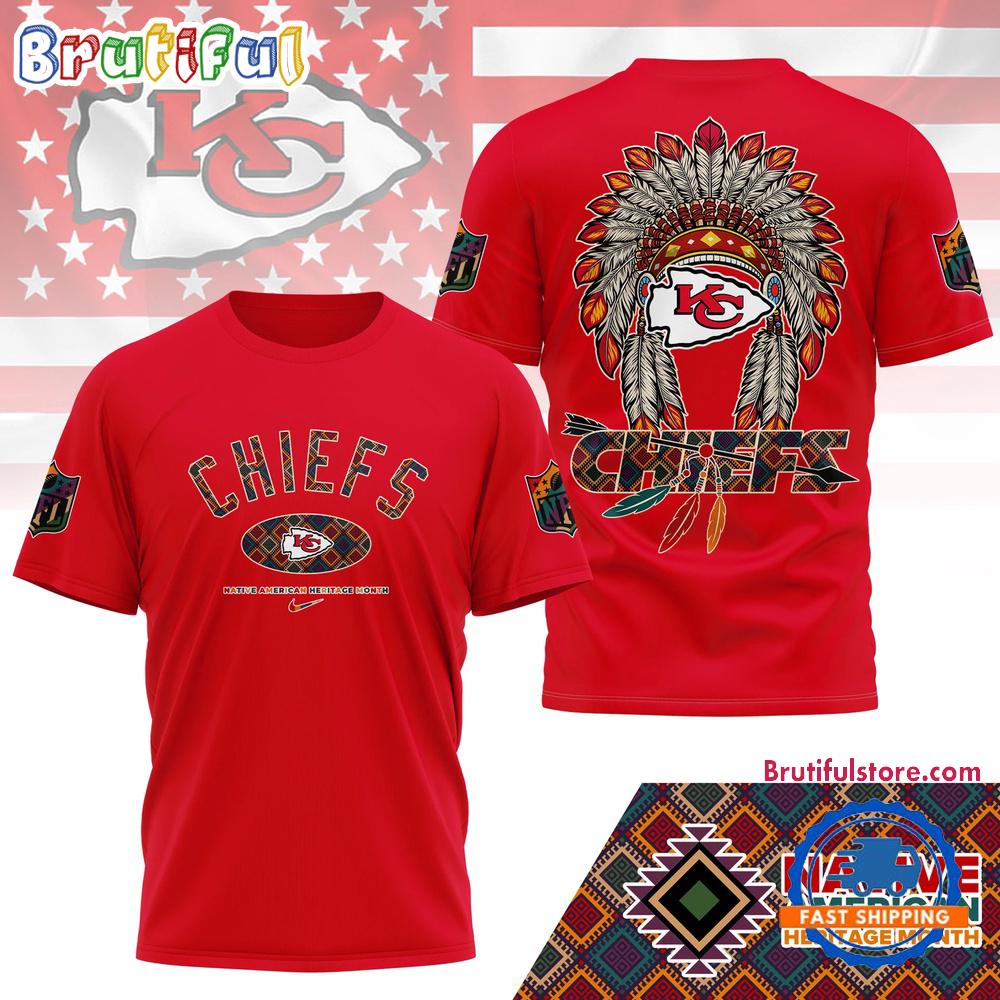 NFL Kansas City Chiefs Native American Heritage Month New 3D Shirt