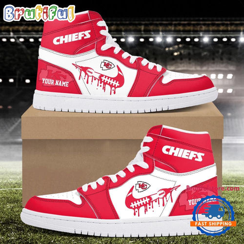 NFL Kansas City Chiefs New Season Custom Air Jordan 1 Hightop Shoes