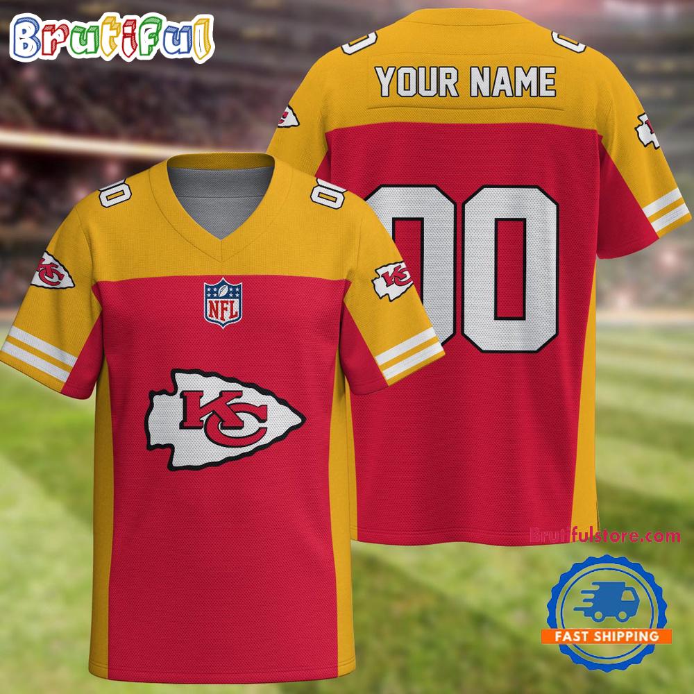 NFL Kansas City Chiefs Team New Season Personalized Football Jersey