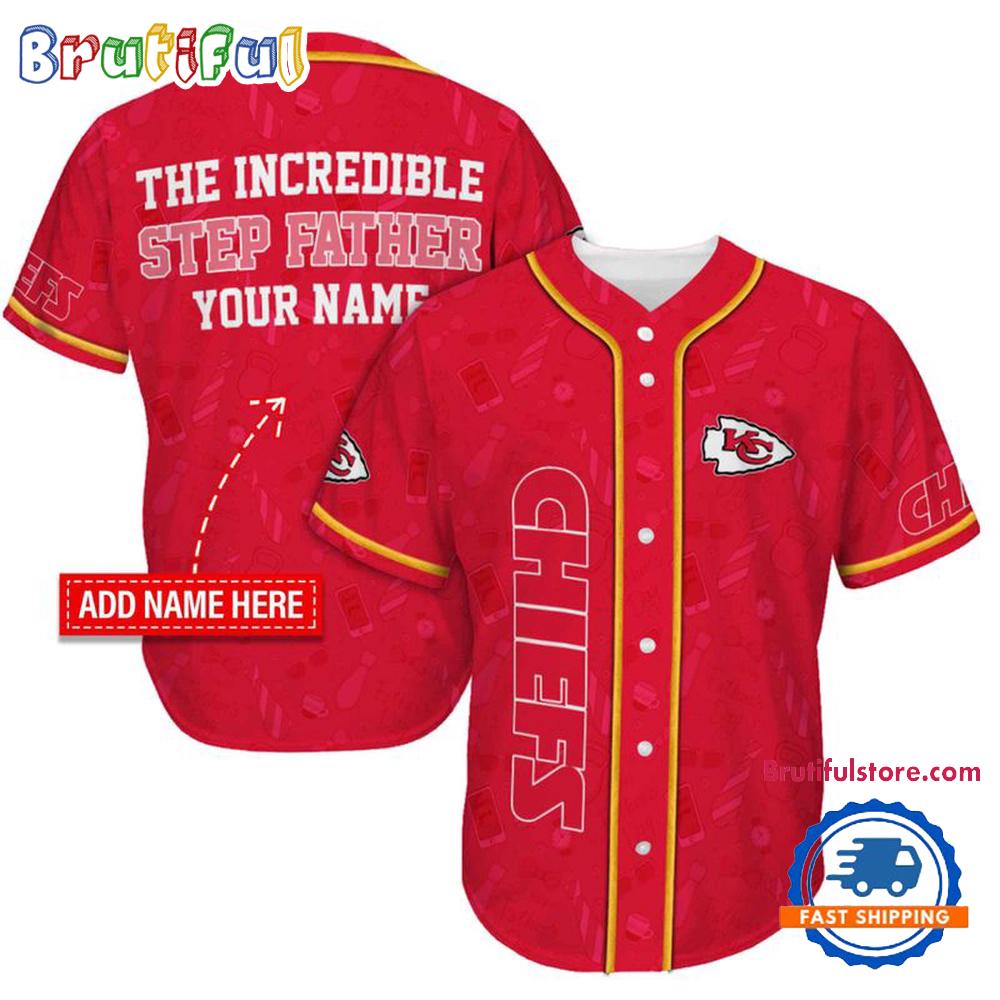 NFL Kansas City Chiefs The Increadible Step Father’s Day Baseball Jersey