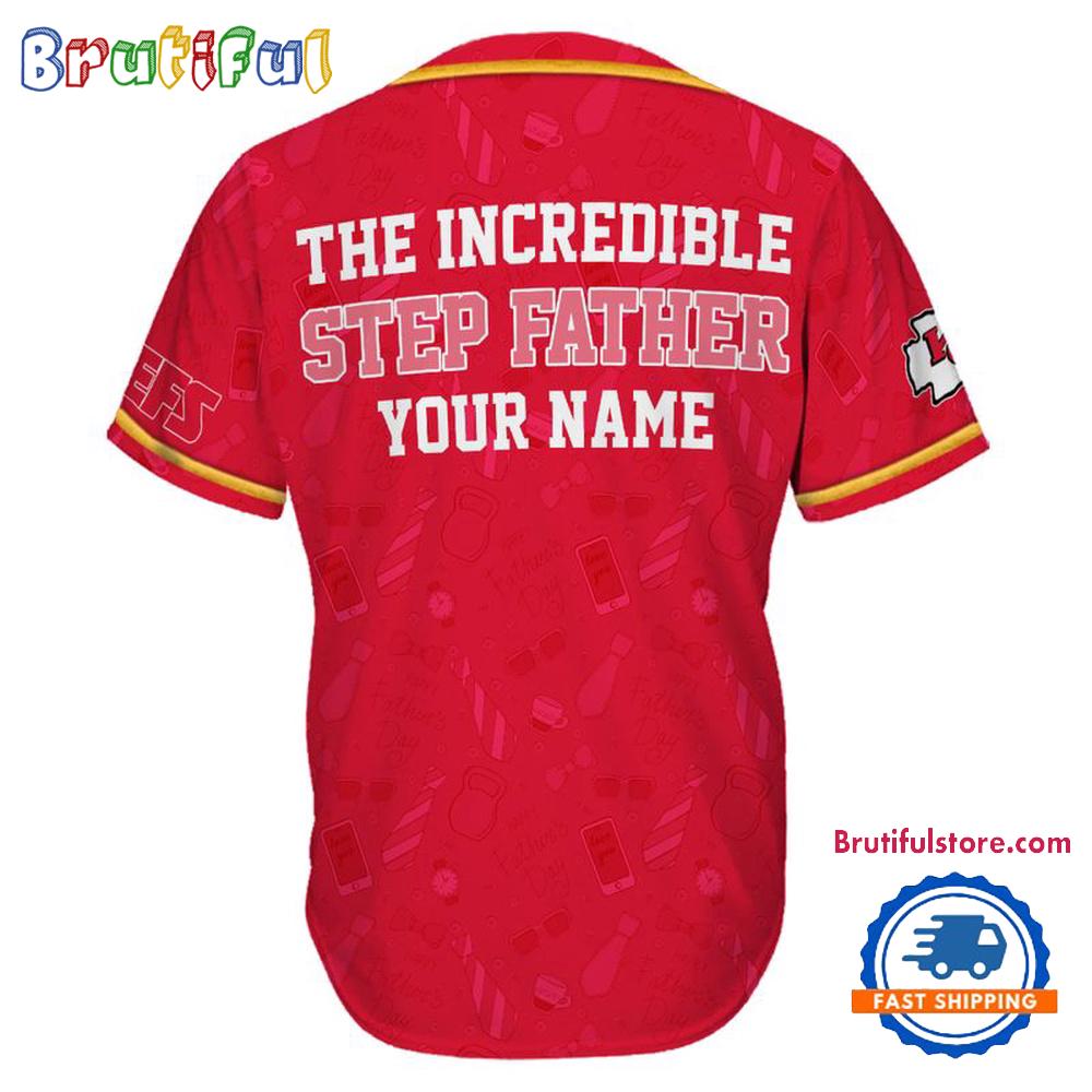 NFL Kansas City Chiefs The Increadible Step Father’s Day Baseball Jersey