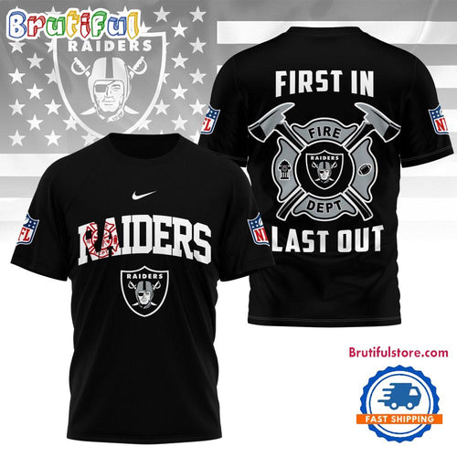 NFL Las Vegas Raiders 2025 Fire Dept Unisex 3D Shirt