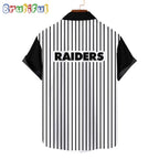 NFL Las Vegas Raiders Classic Retro Mascot Line Summer Beach Hawaiian Shirt