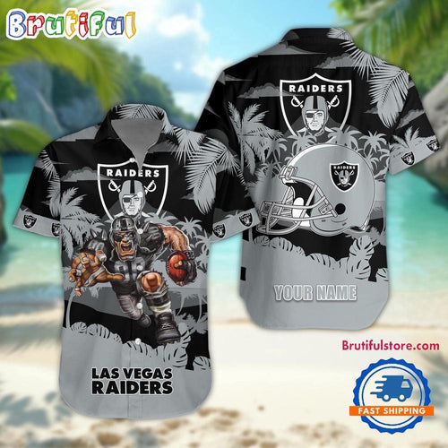 NFL Las Vegas Raiders Football Mascot Summer Hawaiian Shirt
