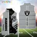 NFL Las Vegas Raiders Football New Season Personalized Sleeveless Down Puffer Jacket