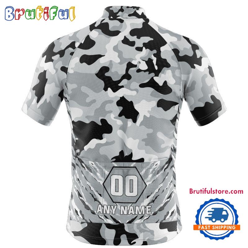 NFL Las Vegas Raiders Football Team Colorful Camo Cycling Jersey