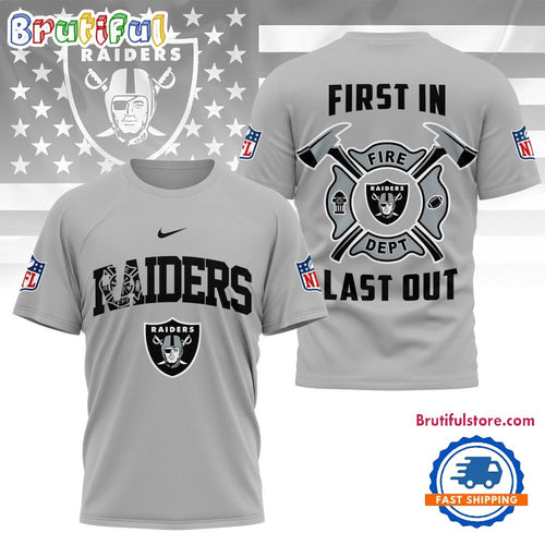 NFL Las Vegas Raiders Football Team Fire Dept Design T Shirt