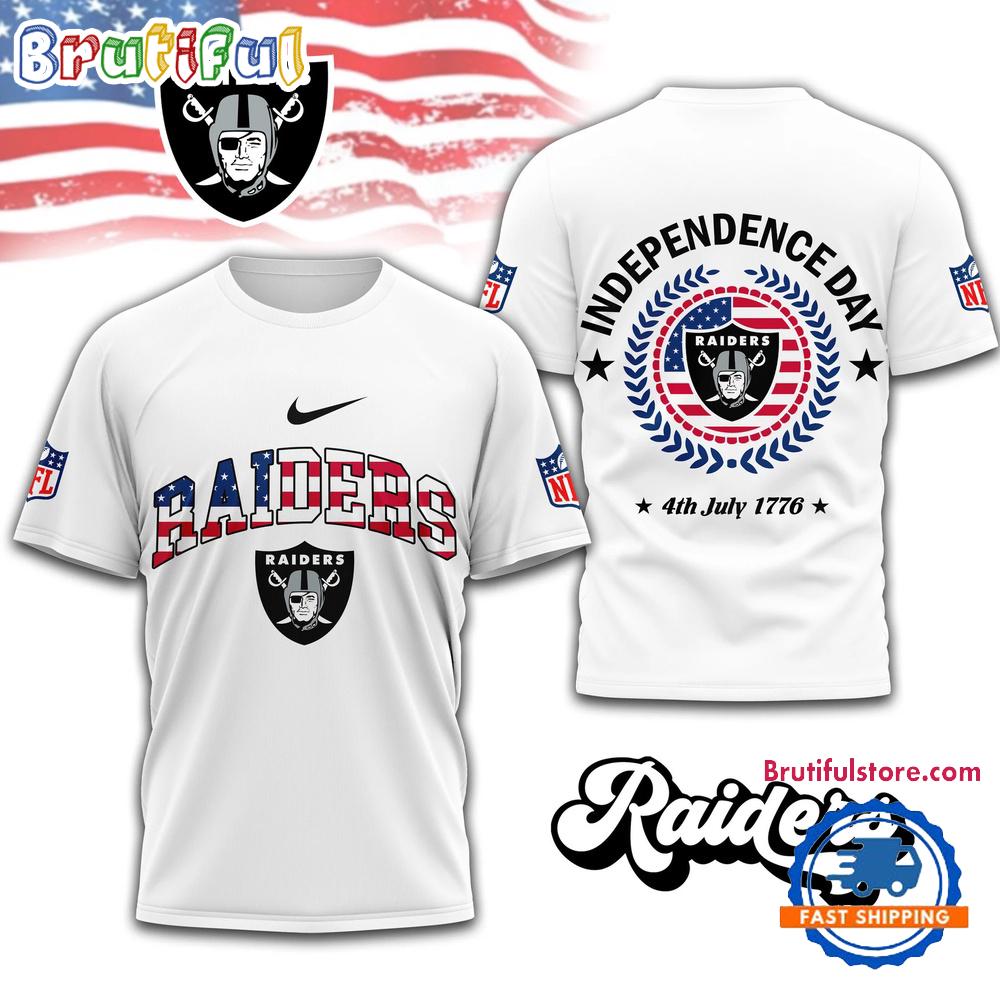 NFL Las Vegas Raiders Football Team Independence Day New Design 3D Shirt