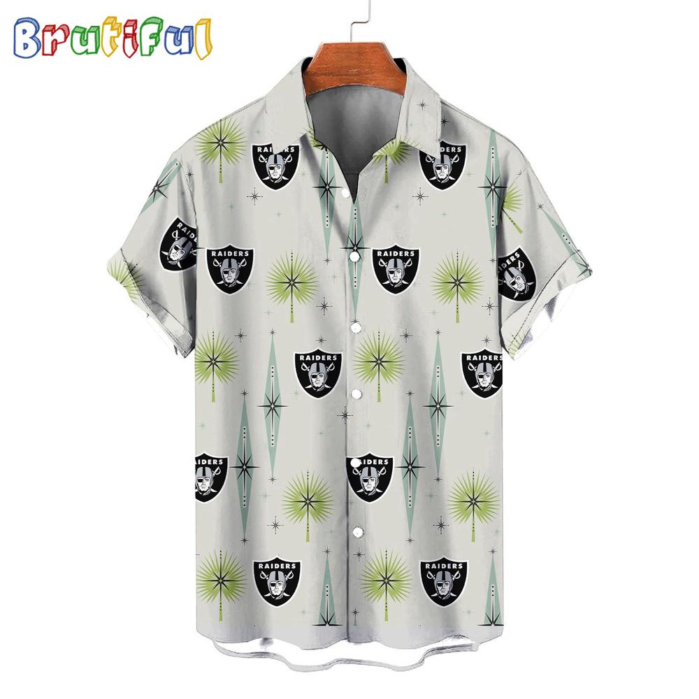 NFL Las Vegas Raiders Football Team Logo Funny Aloha Hawaiian Shirt