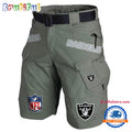 NFL Las Vegas Raiders Football Team Military Tactical Shorts