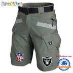 NFL Las Vegas Raiders Football Team Military Tactical Shorts
