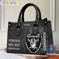 NFL Las Vegas Raiders Forever Not Just When We Win Women’s Leather Hand Bag