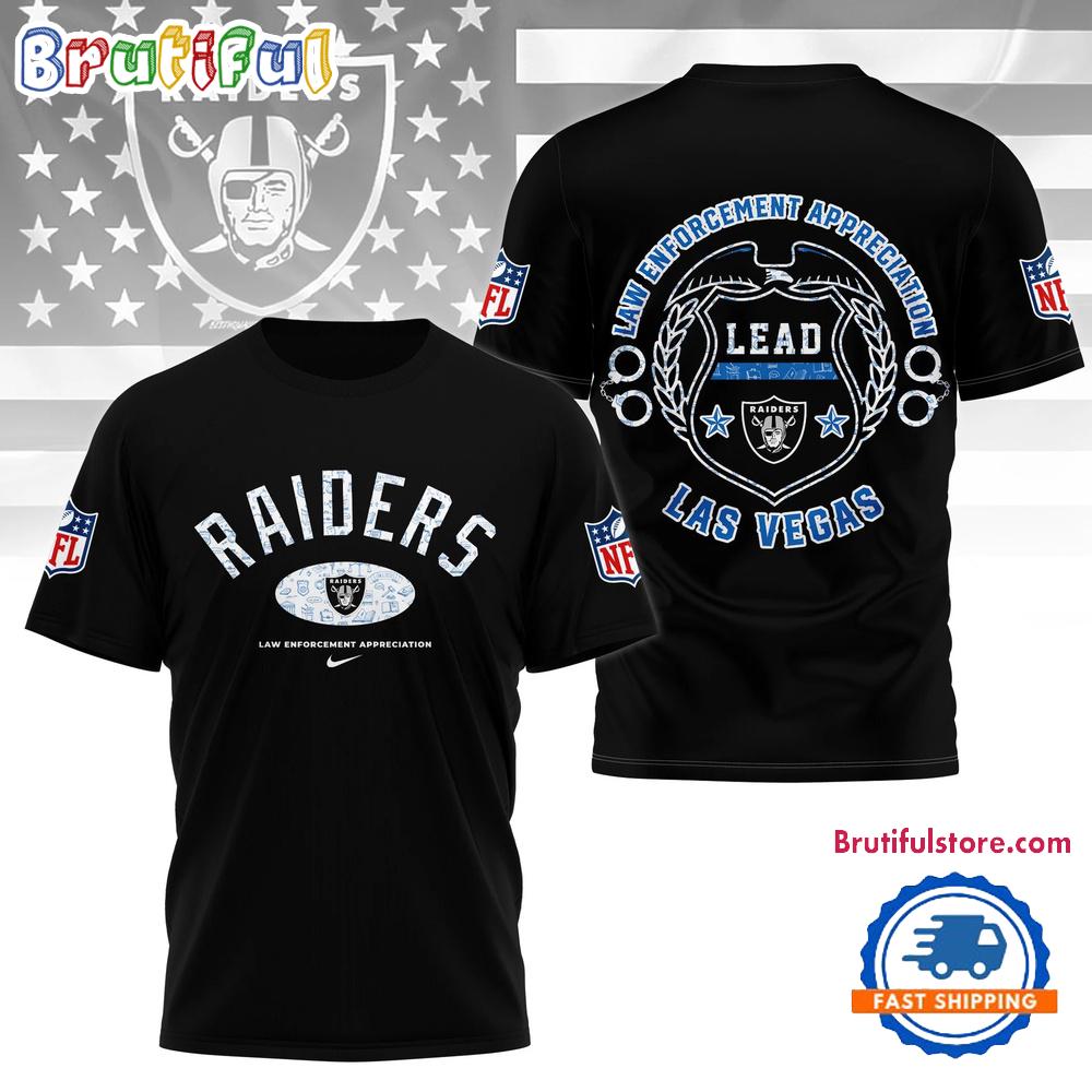 NFL Las Vegas Raiders Law Appreciation Month 3D Shirt, Football Law Appreciation Month TShirt