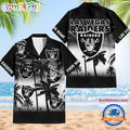 NFL Las Vegas Raiders Palm Tree Summer Design Aloha Hawaiian Shirt