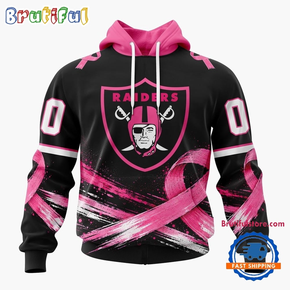 NFL Las Vegas Raiders Personalized Pink Fights Breast Cancer 2026 Design Hoodie, TShirt, Sweatshirt