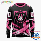 NFL Las Vegas Raiders Personalized Pink Fights Breast Cancer 2026 Design Hoodie, TShirt, Sweatshirt