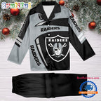 NFL Las Vegas Raiders Special Football Team Winter Season Satin Pajamas Set