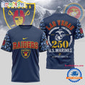 NFL Las Vegas Raiders US Marines 250 Years Est.1775 Unisex 3D T Shirt