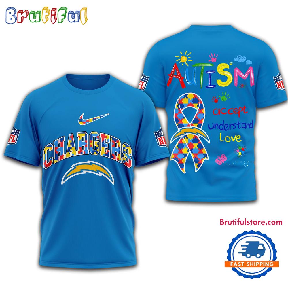 NFL Los Angeles Chargers 2025 Autism Awareness 3D Shirt