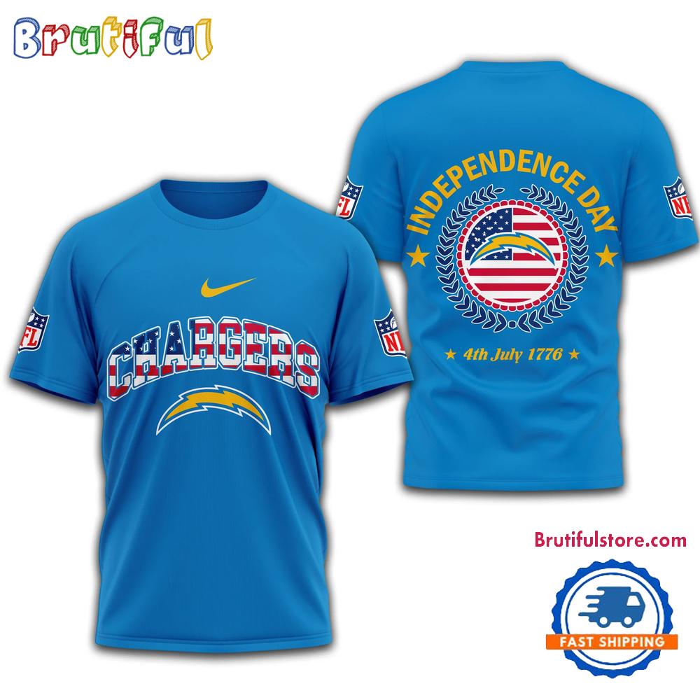 NFL Los Angeles Chargers 2025 Independence Day All Over Print Shirt