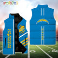 NFL Los Angeles Chargers Football New Season Personalized Sleeveless Down Puffer Jacket