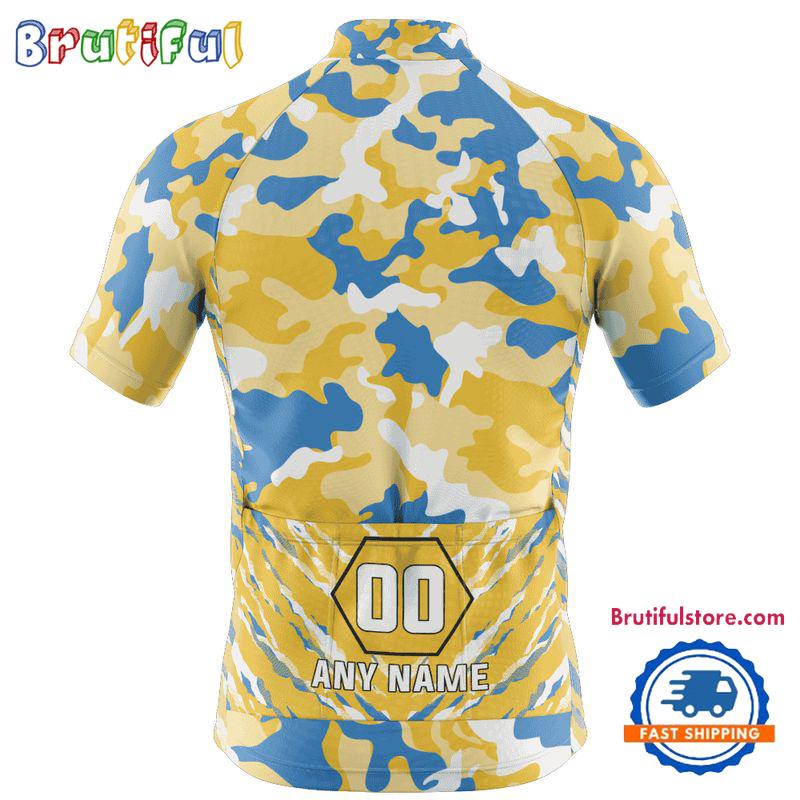 NFL Los Angeles Chargers Football Team Colorful Camo Cycling Jersey